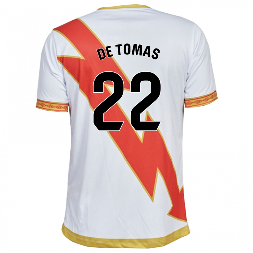 Niño Camiseta Raúl De Tomás #22 Blanco 1ª Equipación 2023/24 La Camisa Chile