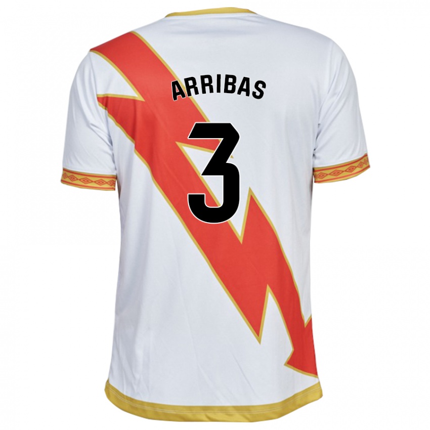 Niño Camiseta Sergio Arribas #3 Blanco 1ª Equipación 2023/24 La Camisa Chile