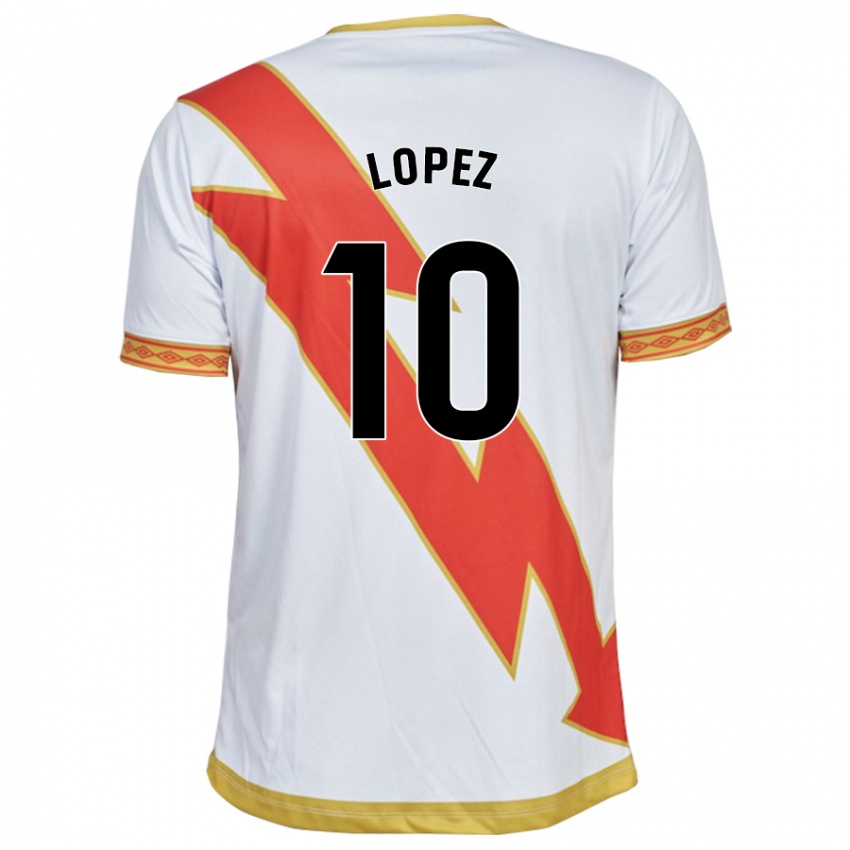 Niño Camiseta Asier López #10 Blanco 1ª Equipación 2023/24 La Camisa Chile