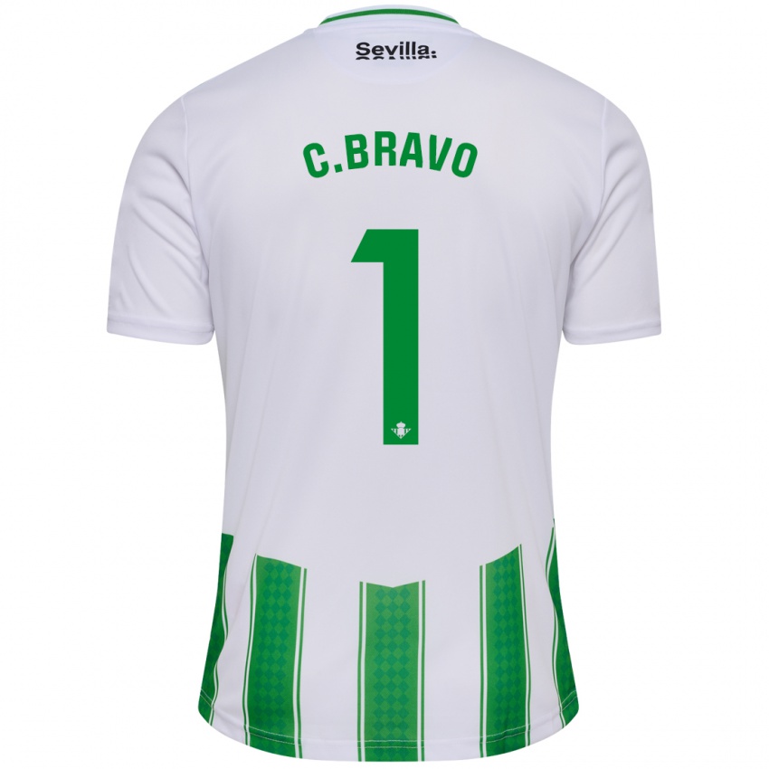 Niño Camiseta Claudio Bravo #1 Blanco 1ª Equipación 2023/24 La Camisa Chile