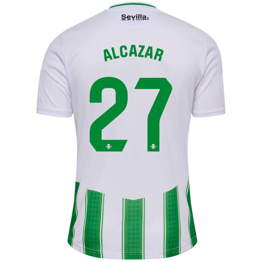 Niño Camiseta Lucas Alcázar #27 Blanco 1ª Equipación 2023/24 La Camisa Chile