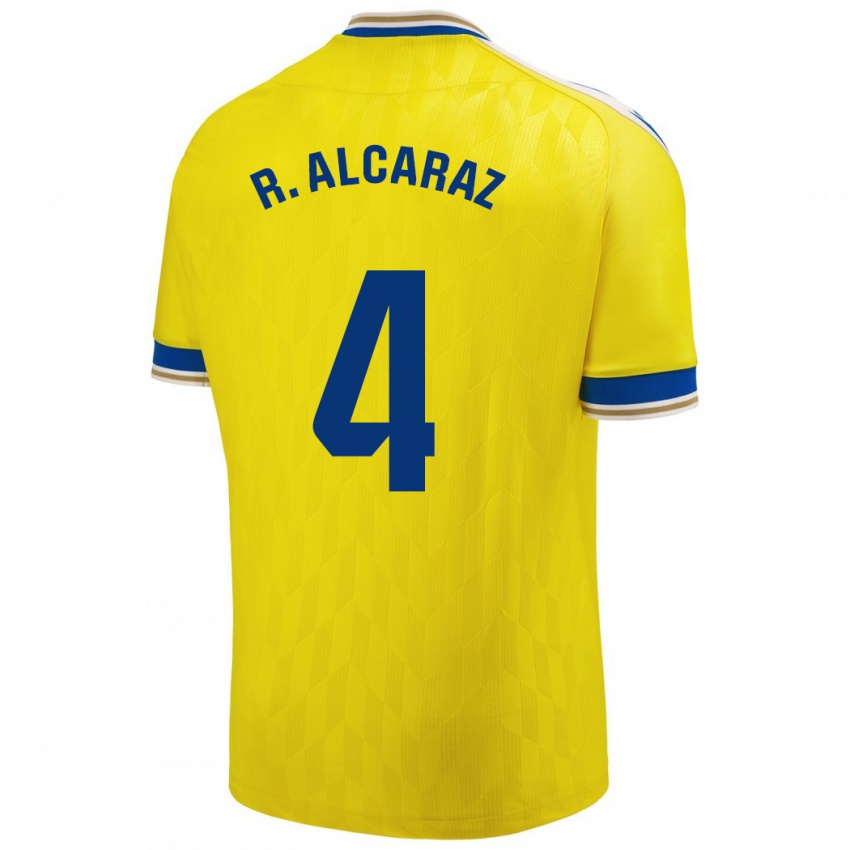 Niño Camiseta Rubén Alcaraz #4 Amarillo 1ª Equipación 2023/24 La Camisa Chile