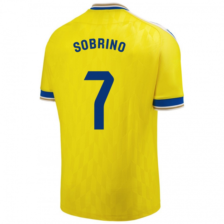 Niño Camiseta Ruben Sobrino #7 Amarillo 1ª Equipación 2023/24 La Camisa Chile