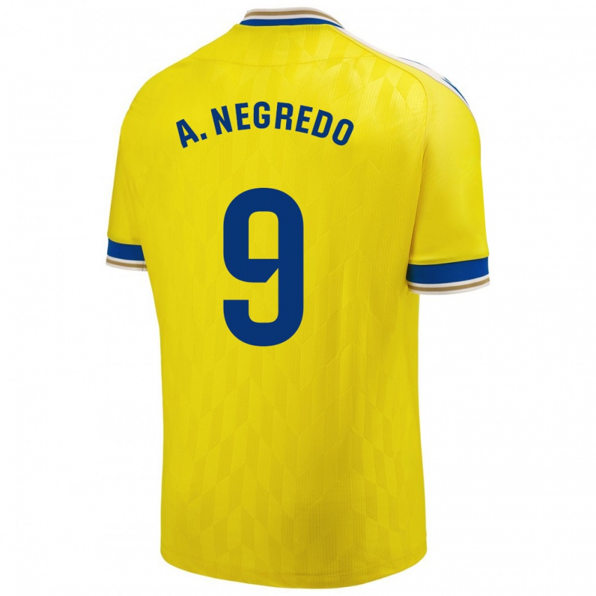 Niño Camiseta Álvaro Negredo #9 Amarillo 1ª Equipación 2023/24 La Camisa Chile