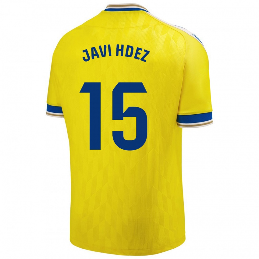 Niño Camiseta Javi Hernández #15 Amarillo 1ª Equipación 2023/24 La Camisa Chile