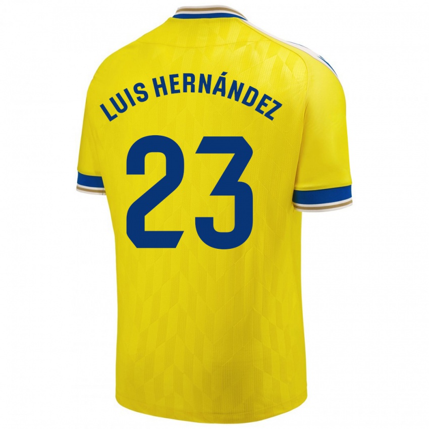 Niño Camiseta Luis Hernández #23 Amarillo 1ª Equipación 2023/24 La Camisa Chile