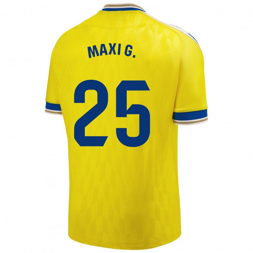 Niño Camiseta Maxi Gomez #25 Amarillo 1ª Equipación 2023/24 La Camisa Chile