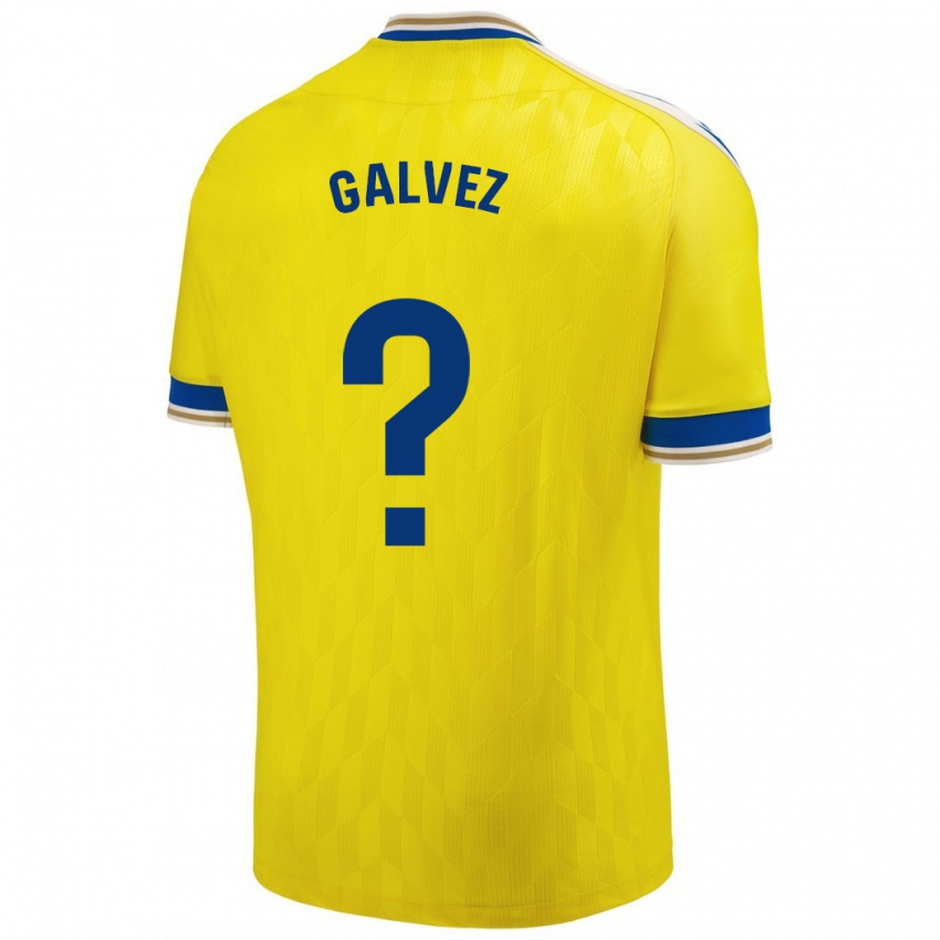 Niño Camiseta Gonzalo Gálvez #0 Amarillo 1ª Equipación 2023/24 La Camisa Chile