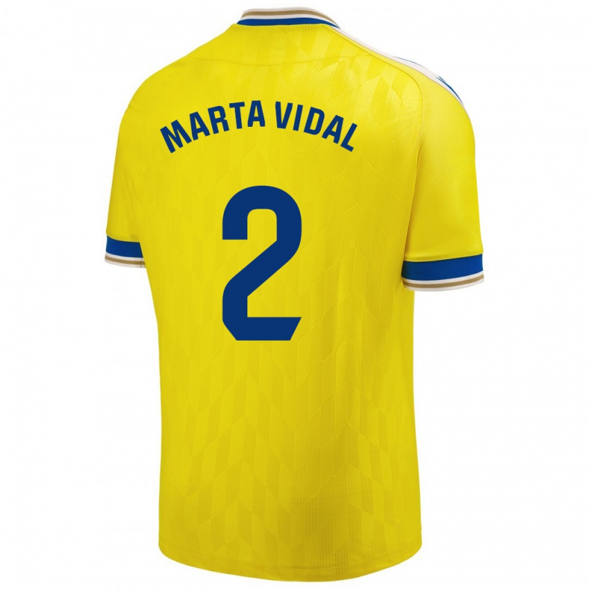 Niño Camiseta Marta Vidal Vela #2 Amarillo 1ª Equipación 2023/24 La Camisa Chile