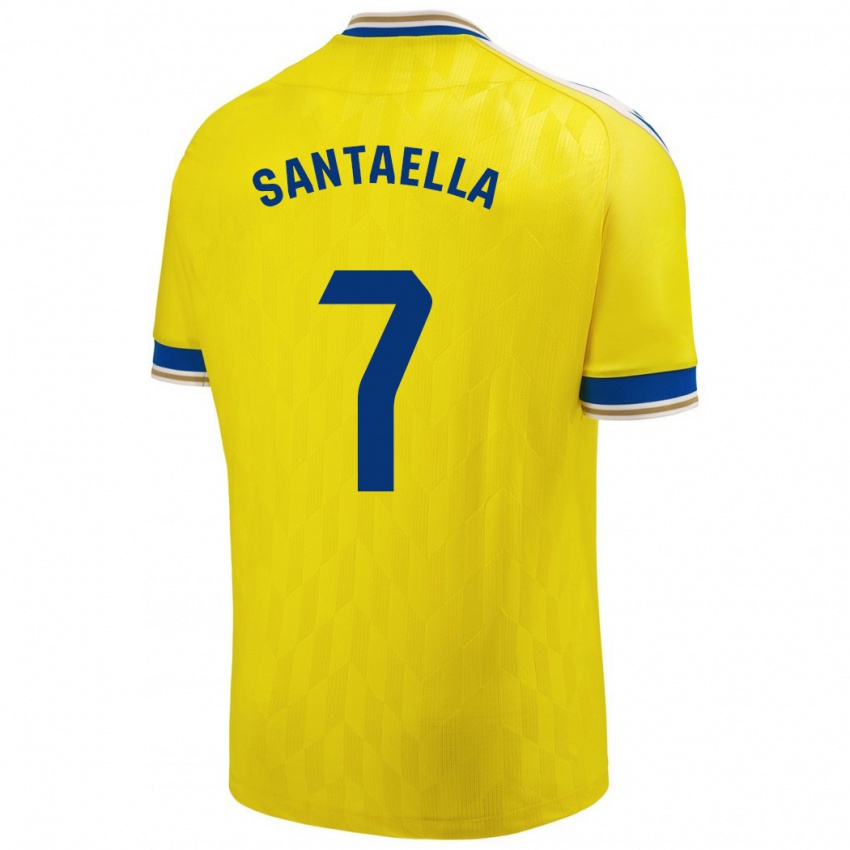 Niño Camiseta Natalia Santaella Picón #7 Amarillo 1ª Equipación 2023/24 La Camisa Chile