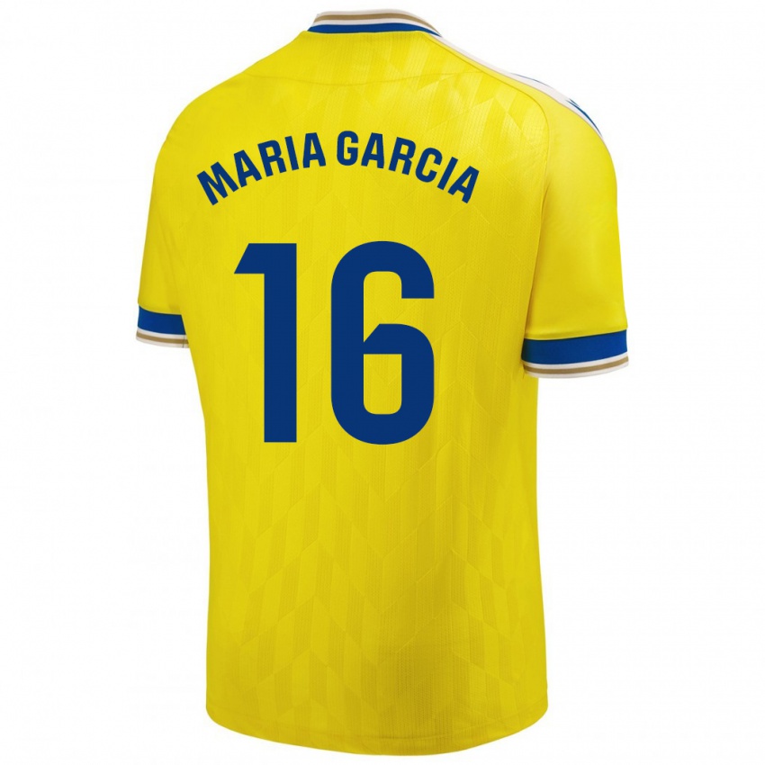 Niño Camiseta Maria García Fernández #16 Amarillo 1ª Equipación 2023/24 La Camisa Chile