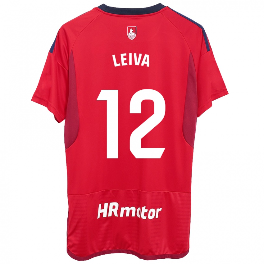 Niño Camiseta Álvaro Leiva #12 Rojo 1ª Equipación 2023/24 La Camisa Chile