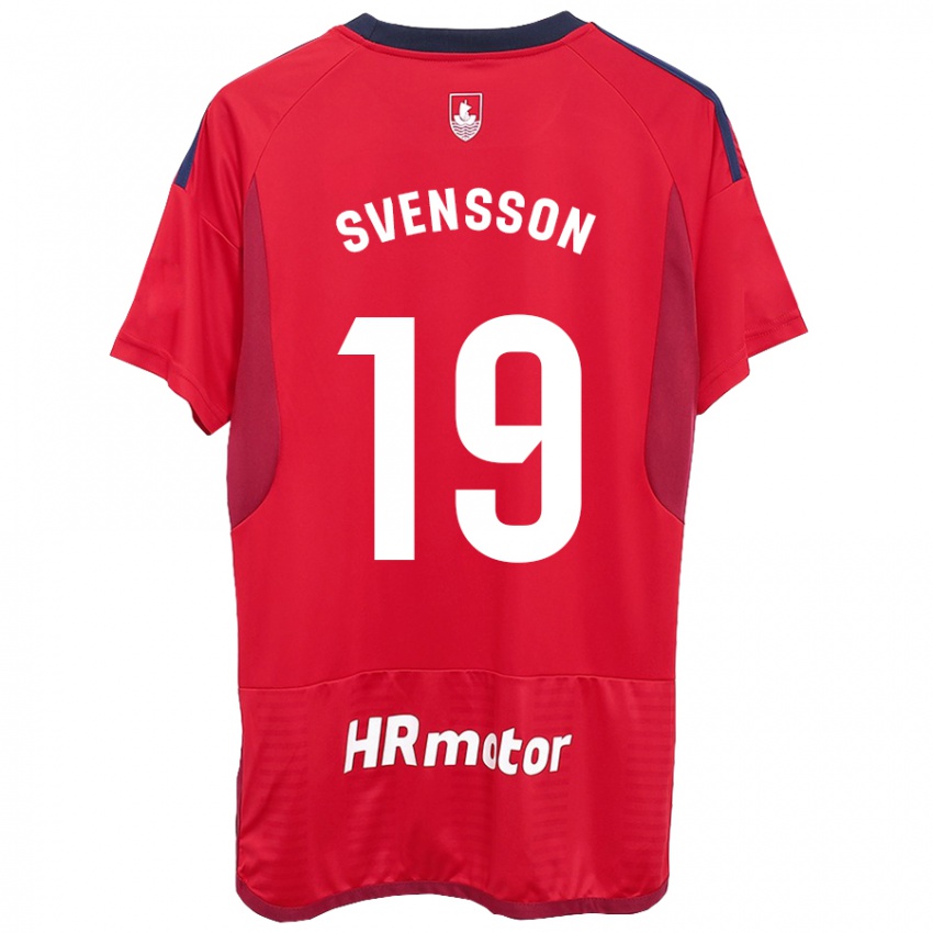 Niño Camiseta Max Svensson #19 Rojo 1ª Equipación 2023/24 La Camisa Chile