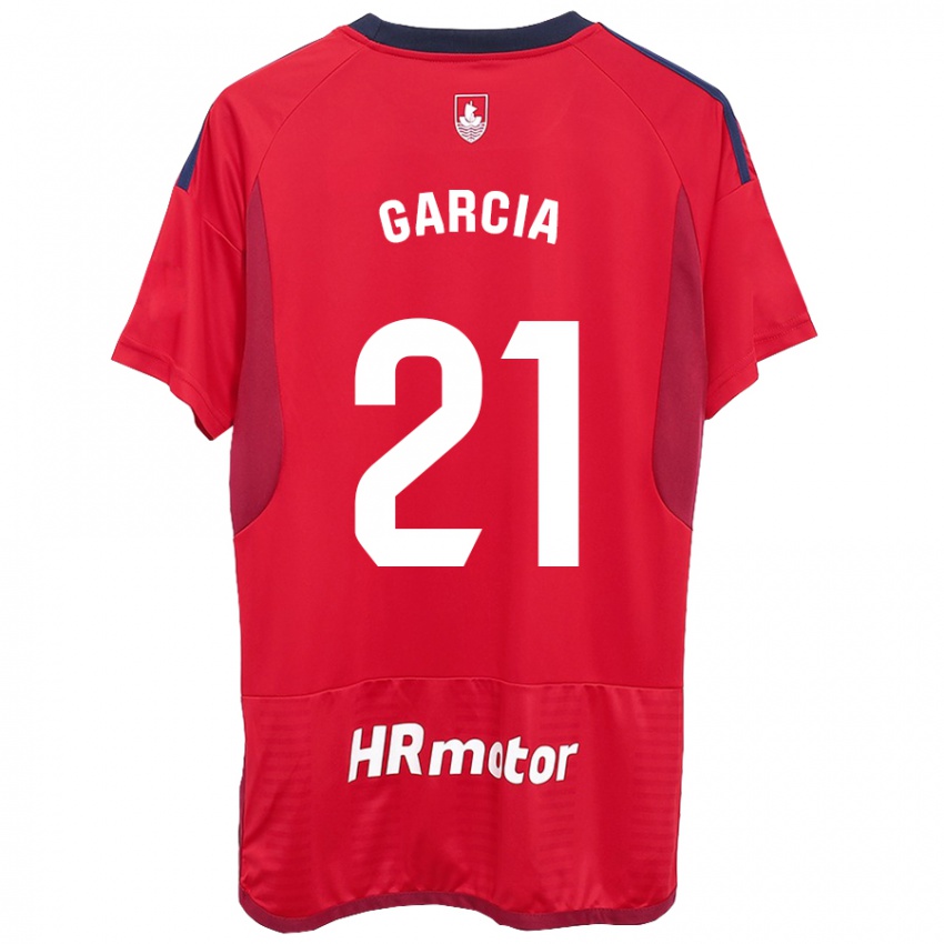 Niño Camiseta Jon García #21 Rojo 1ª Equipación 2023/24 La Camisa Chile