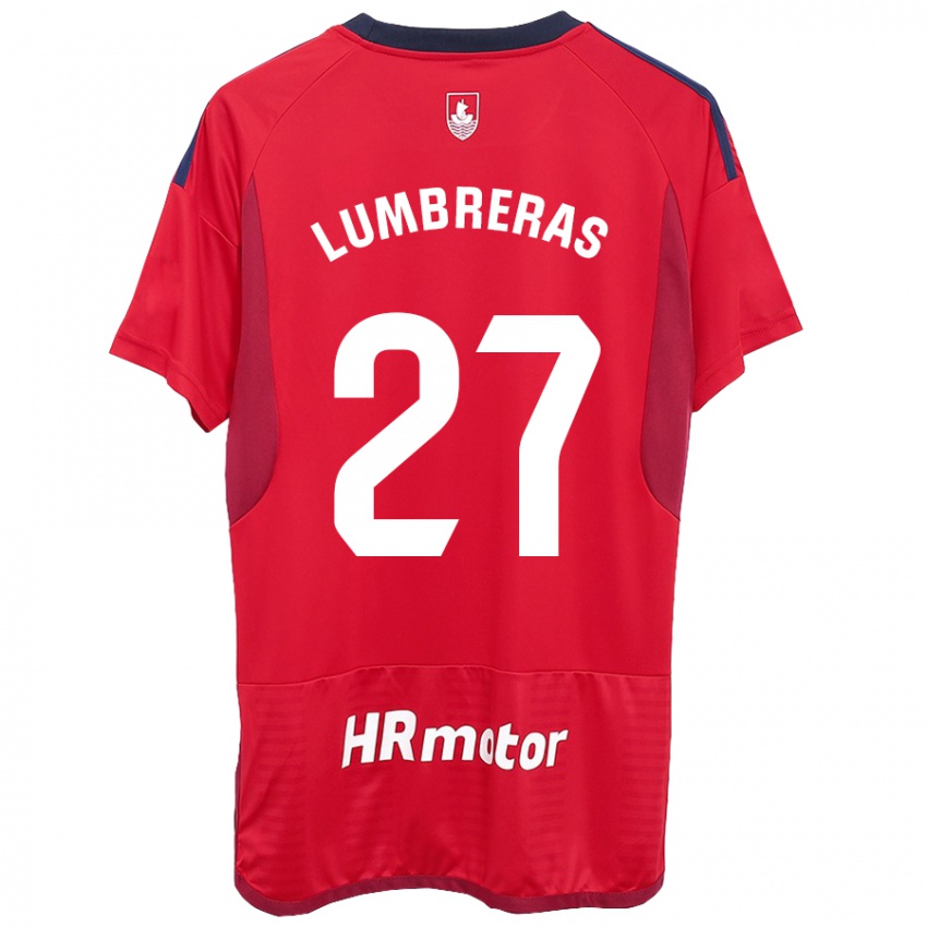 Niño Camiseta Carlos Lumbreras #27 Rojo 1ª Equipación 2023/24 La Camisa Chile