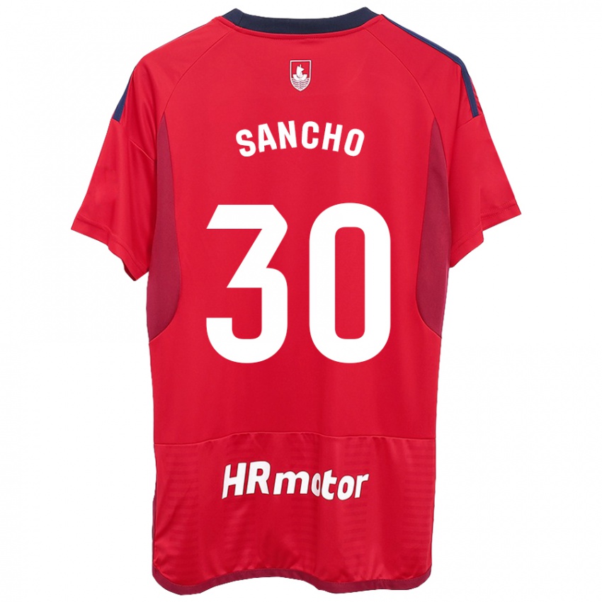 Niño Camiseta Dani Sancho #30 Rojo 1ª Equipación 2023/24 La Camisa Chile