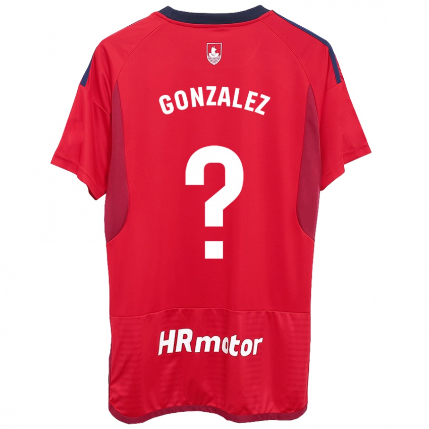 Niño Camiseta Iker González #0 Rojo 1ª Equipación 2023/24 La Camisa Chile
