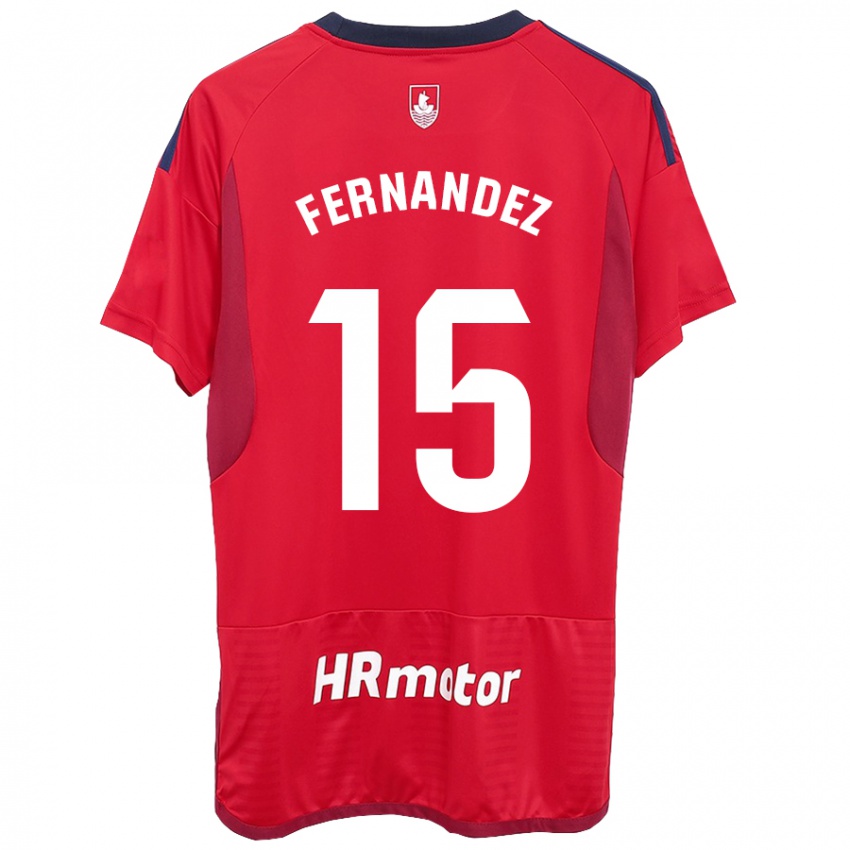 Niño Camiseta Leyre Fernández Sánchez #15 Rojo 1ª Equipación 2023/24 La Camisa Chile