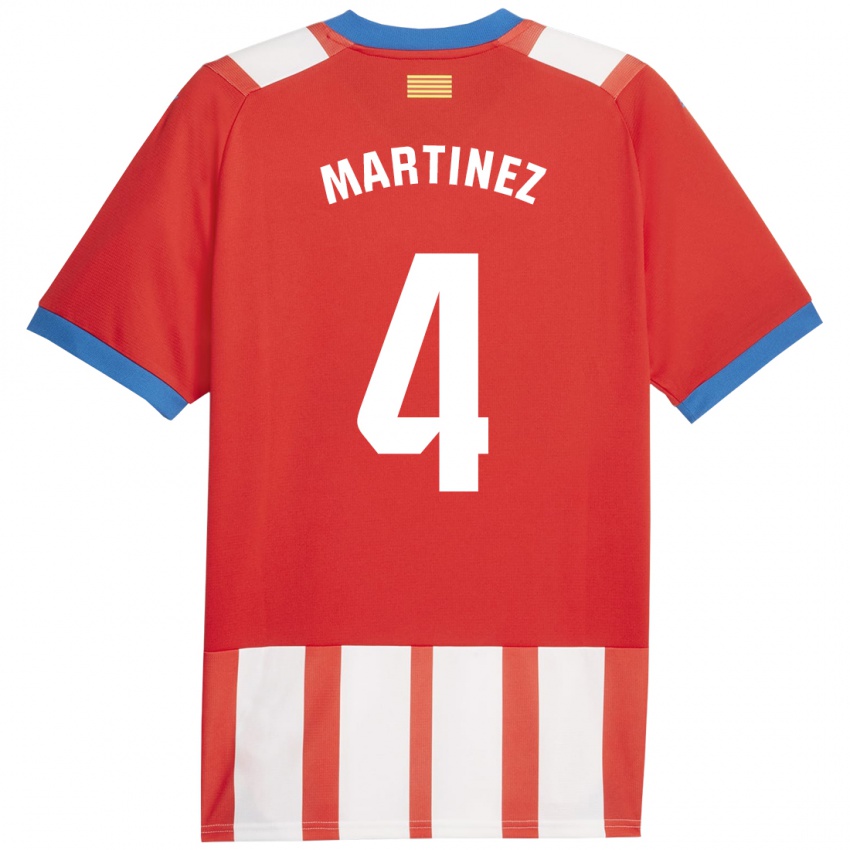 Niño Camiseta Arnau Martínez #4 Rojo Blanco 1ª Equipación 2023/24 La Camisa Chile