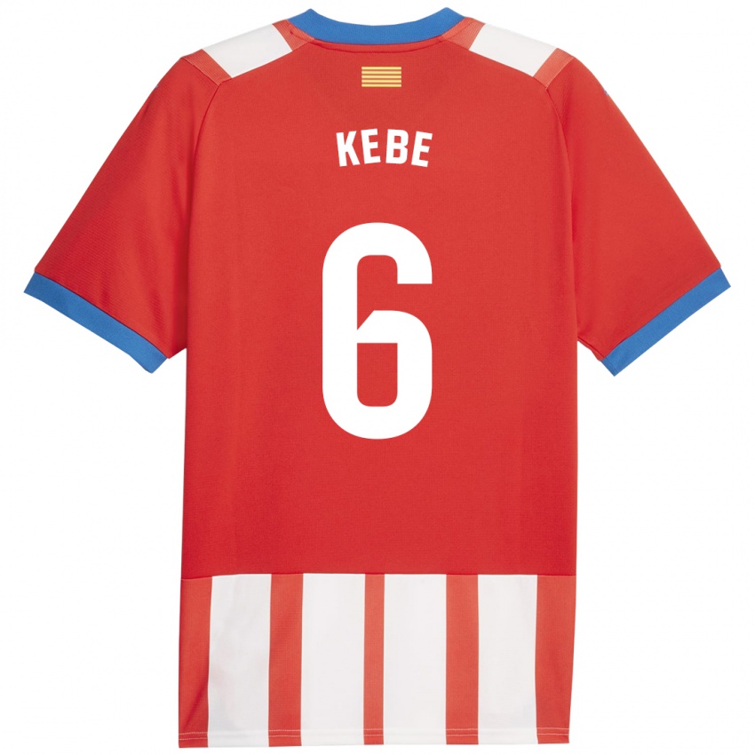 Niño Camiseta Ibrahima Kébé #6 Rojo Blanco 1ª Equipación 2023/24 La Camisa Chile