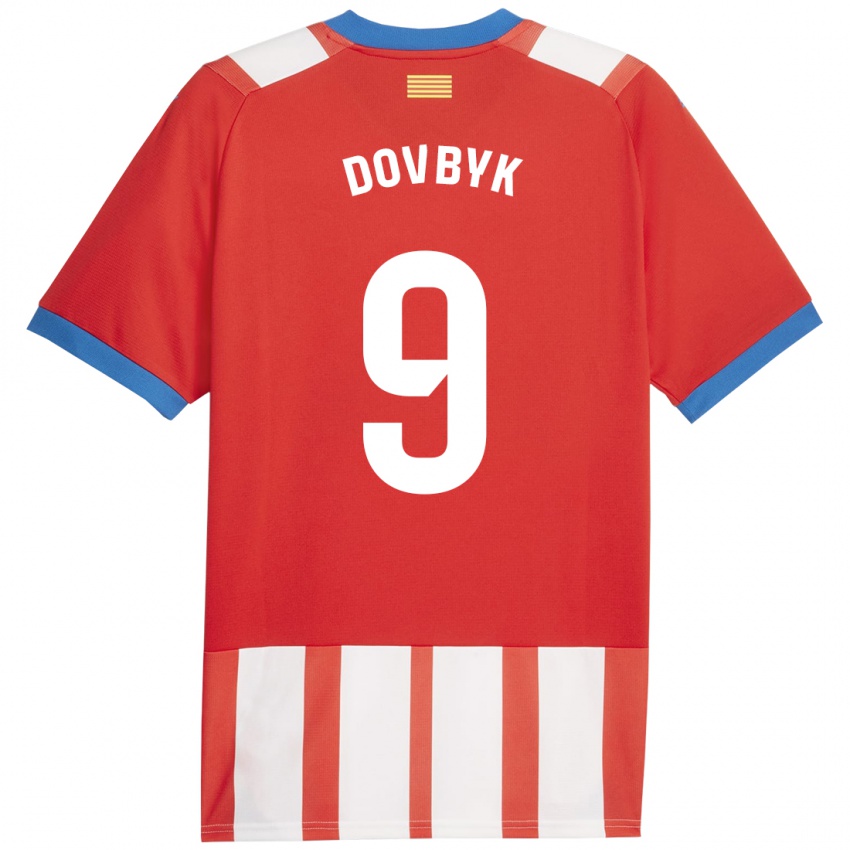 Niño Camiseta Artem Dovbyk #9 Rojo Blanco 1ª Equipación 2023/24 La Camisa Chile