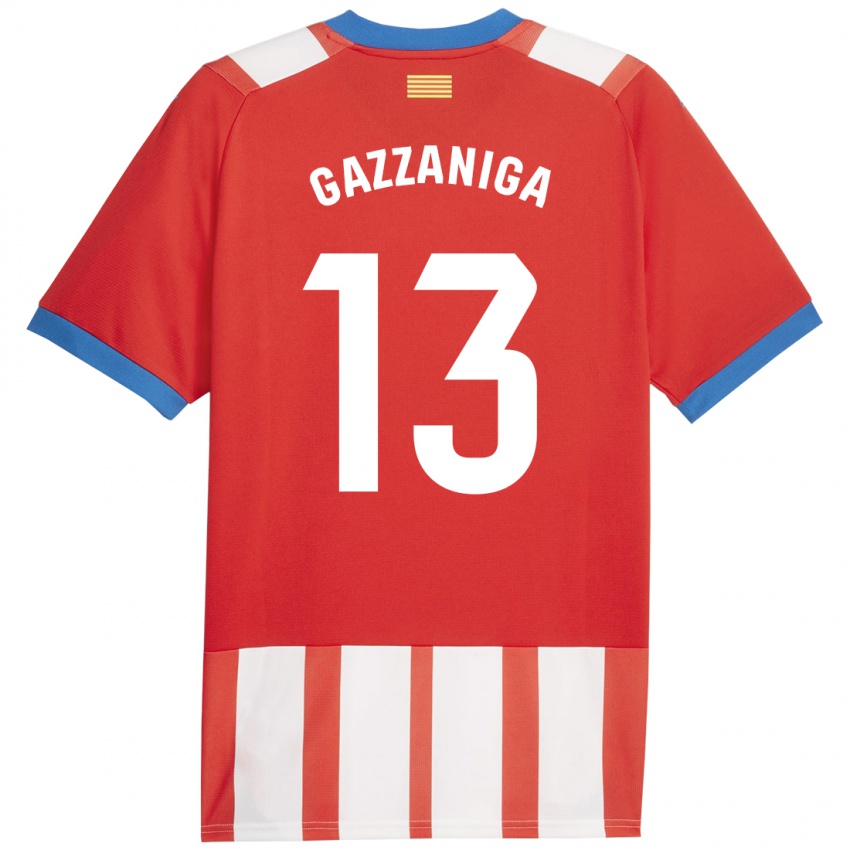 Niño Camiseta Paulo Gazzaniga #13 Rojo Blanco 1ª Equipación 2023/24 La Camisa Chile