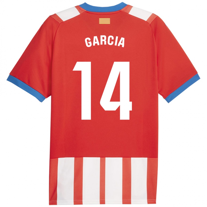 Niño Camiseta Aleix García #14 Rojo Blanco 1ª Equipación 2023/24 La Camisa Chile