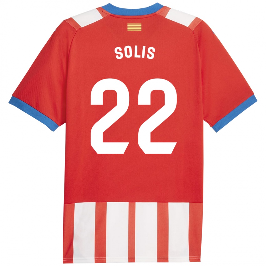 Niño Camiseta Jhon Solís #22 Rojo Blanco 1ª Equipación 2023/24 La Camisa Chile