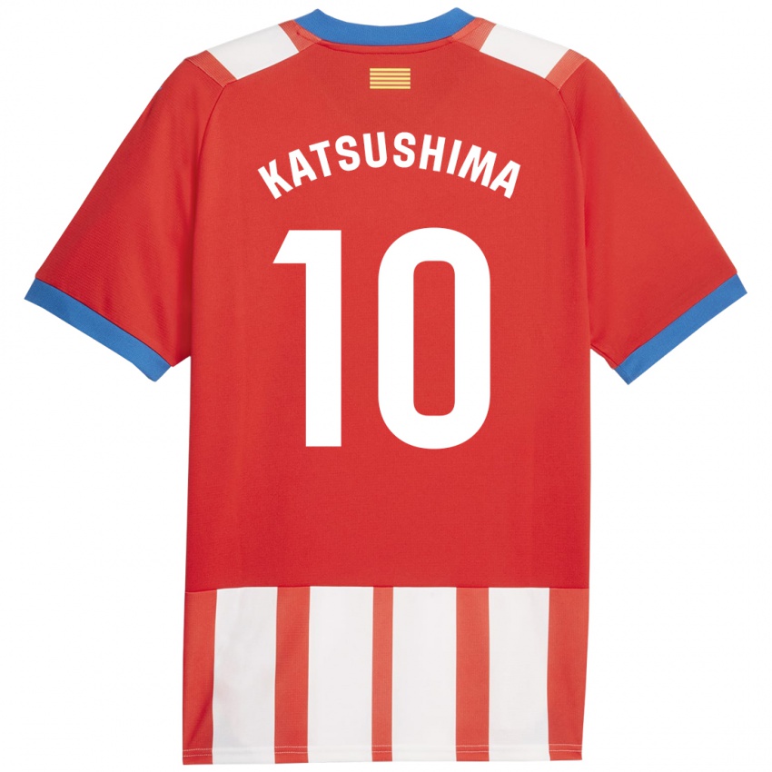 Niño Camiseta Shinnosuke Katsushima #10 Rojo Blanco 1ª Equipación 2023/24 La Camisa Chile