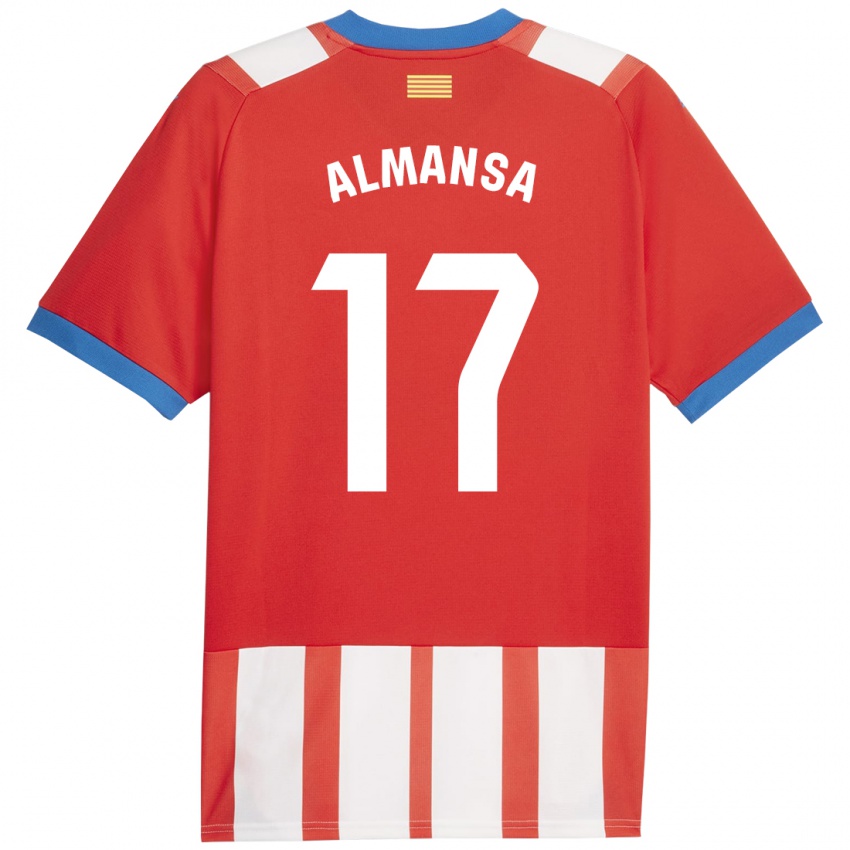 Niño Camiseta Alex Almansa #17 Rojo Blanco 1ª Equipación 2023/24 La Camisa Chile