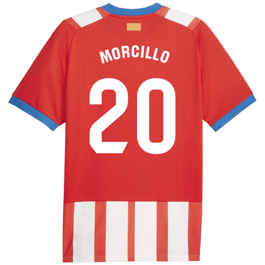 Niño Camiseta Luis Morcillo #20 Rojo Blanco 1ª Equipación 2023/24 La Camisa Chile