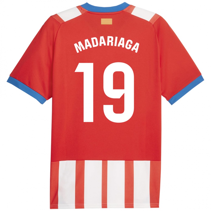 Niño Camiseta Génesis Madariaga #19 Rojo Blanco 1ª Equipación 2023/24 La Camisa Chile