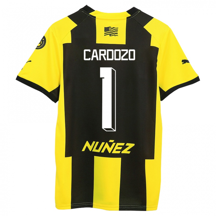 Niño Camiseta Thiago Cardozo #1 Amarillo Negro 1ª Equipación 2023/24 La Camisa Chile