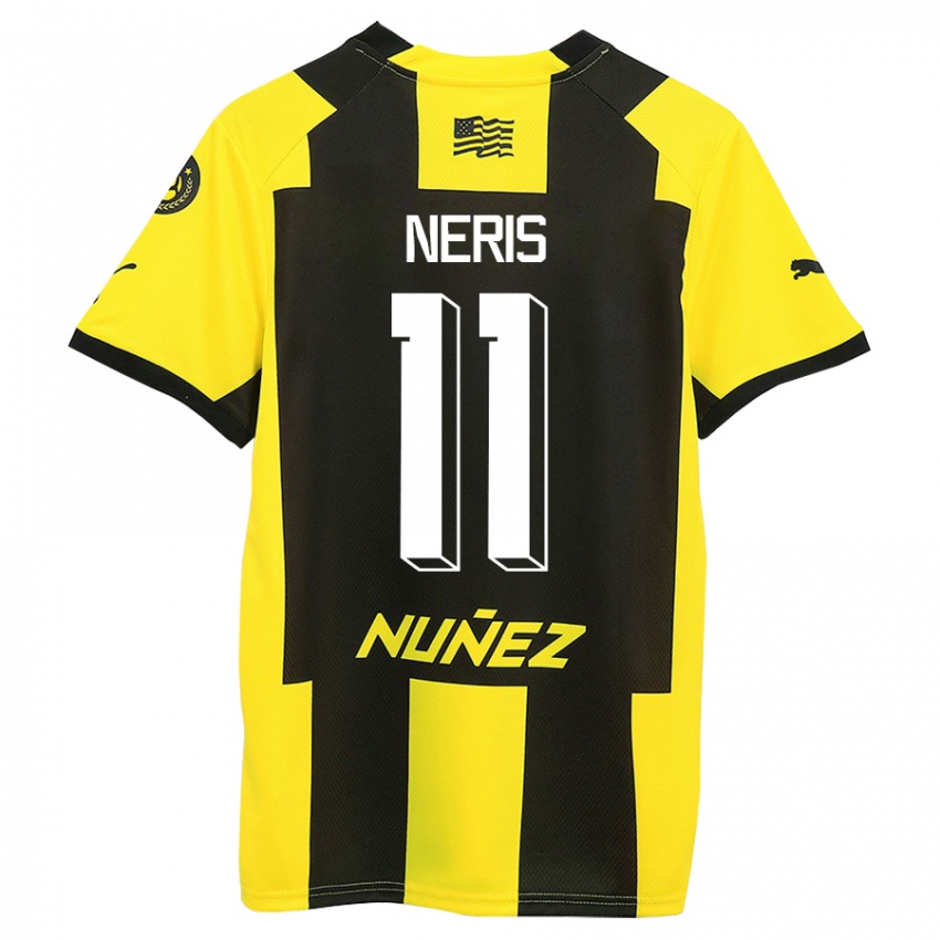 Niño Camiseta José Neris #11 Amarillo Negro 1ª Equipación 2023/24 La Camisa Chile