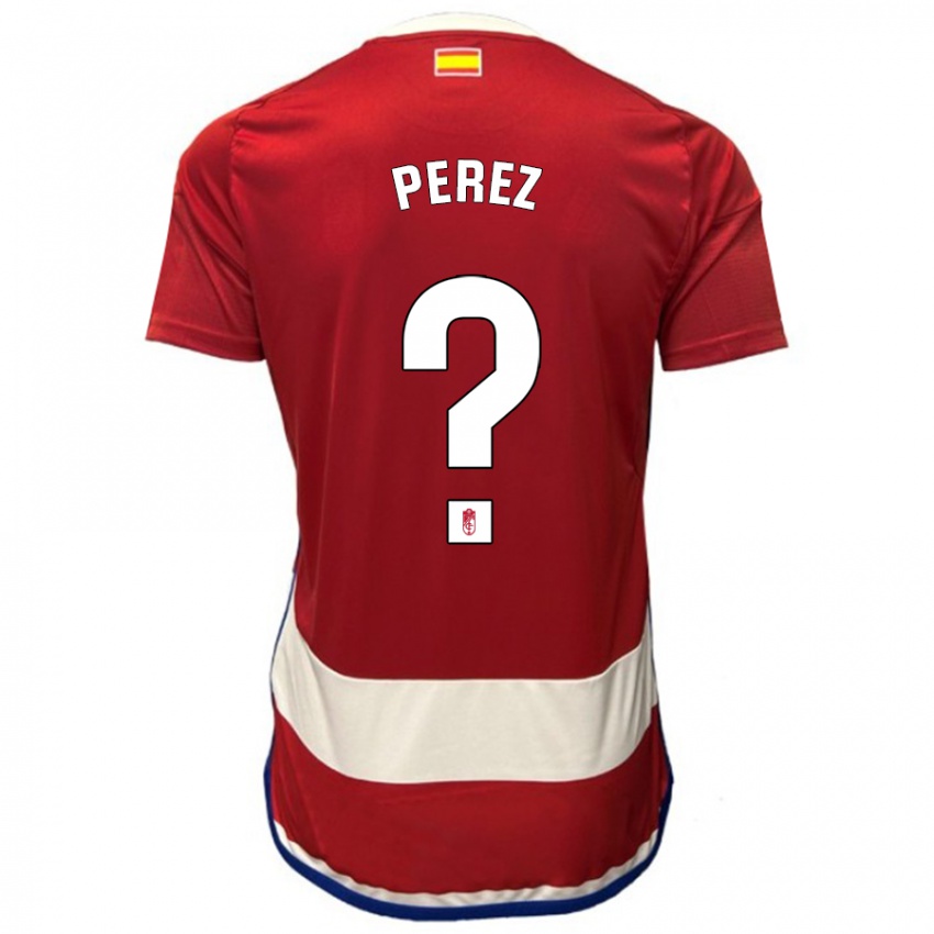 Niño Camiseta Marco Pérez #0 Rojo 1ª Equipación 2023/24 La Camisa Chile