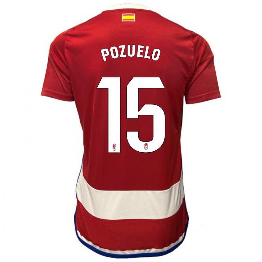 Niño Camiseta Esther Martin-Pozuelo #15 Rojo 1ª Equipación 2023/24 La Camisa Chile