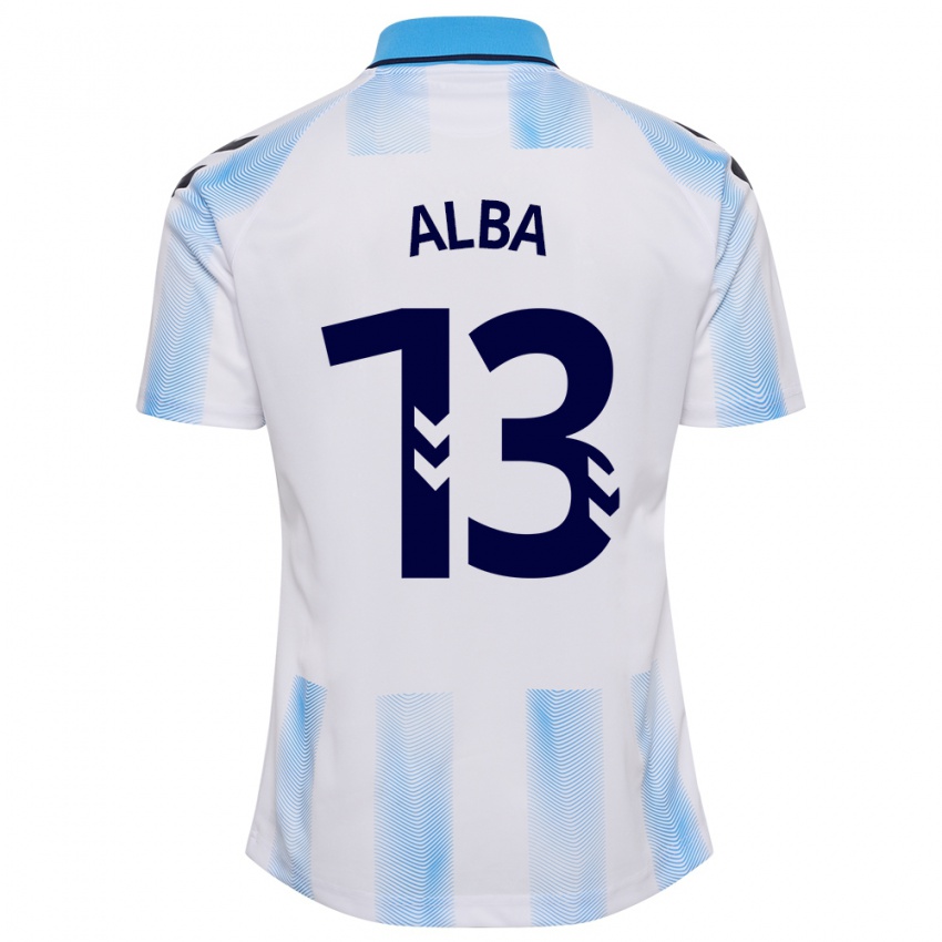 Niño Camiseta Alba #13 Blanco Azul 1ª Equipación 2023/24 La Camisa Chile