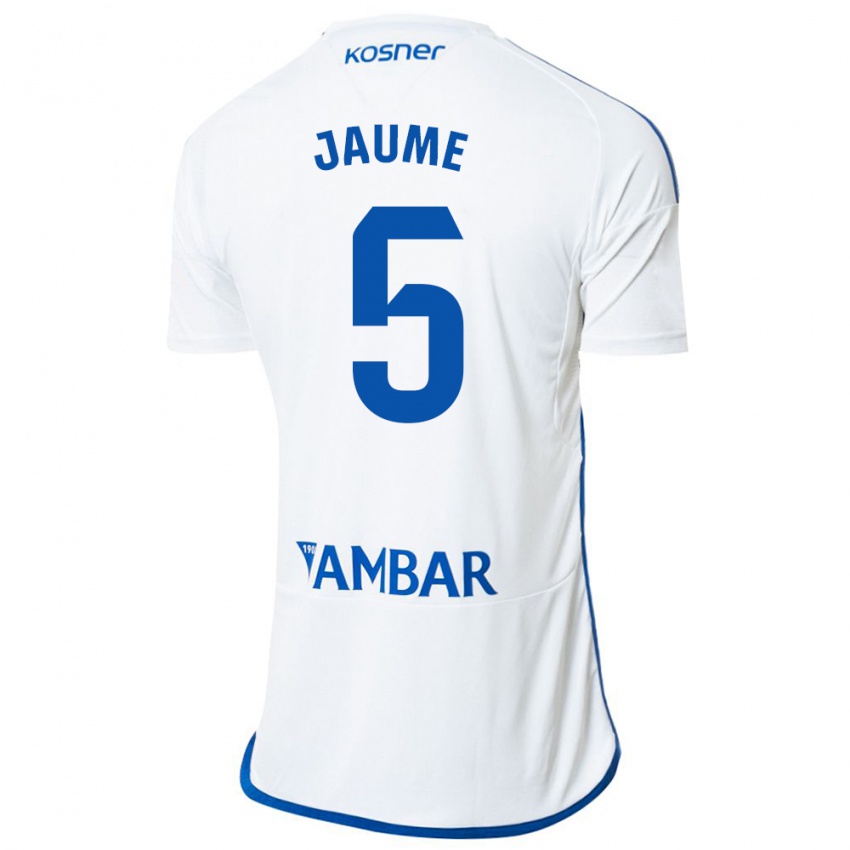 Niño Camiseta Jaume Grau #5 Blanco 1ª Equipación 2023/24 La Camisa Chile