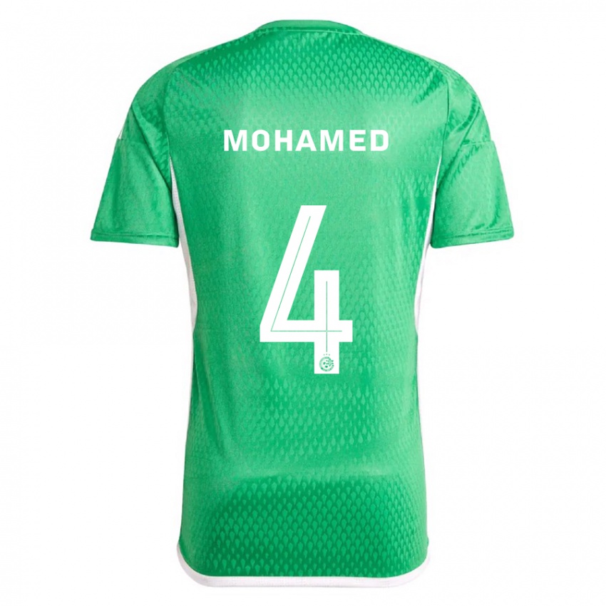 Niño Camiseta Ali Mohamed #4 Blanco Azul 1ª Equipación 2023/24 La Camisa Chile