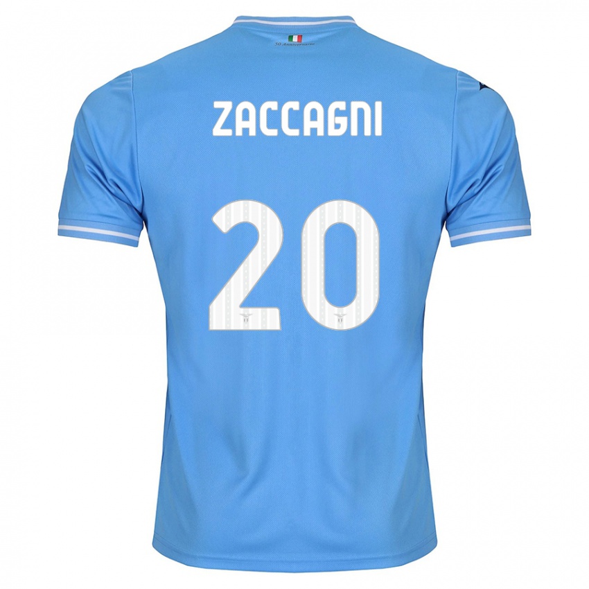 Niño Camiseta Mattia Zaccagni #20 Azul 1ª Equipación 2023/24 La Camisa Chile