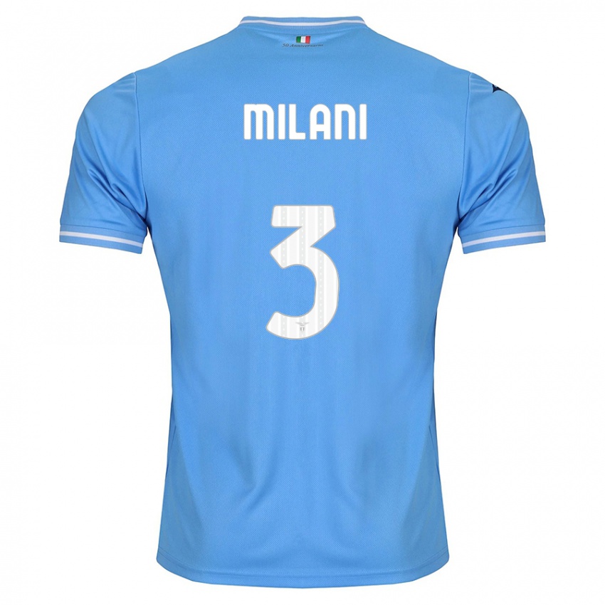 Niño Camiseta Alessandro Milani #3 Azul 1ª Equipación 2023/24 La Camisa Chile