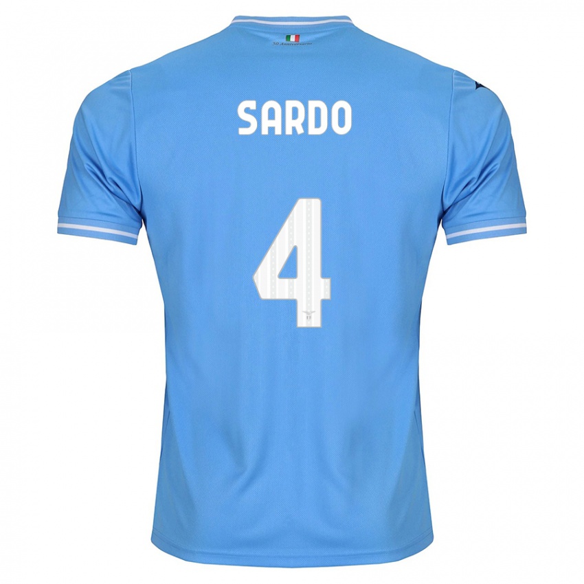 Niño Camiseta Jacopo Sardo #4 Azul 1ª Equipación 2023/24 La Camisa Chile