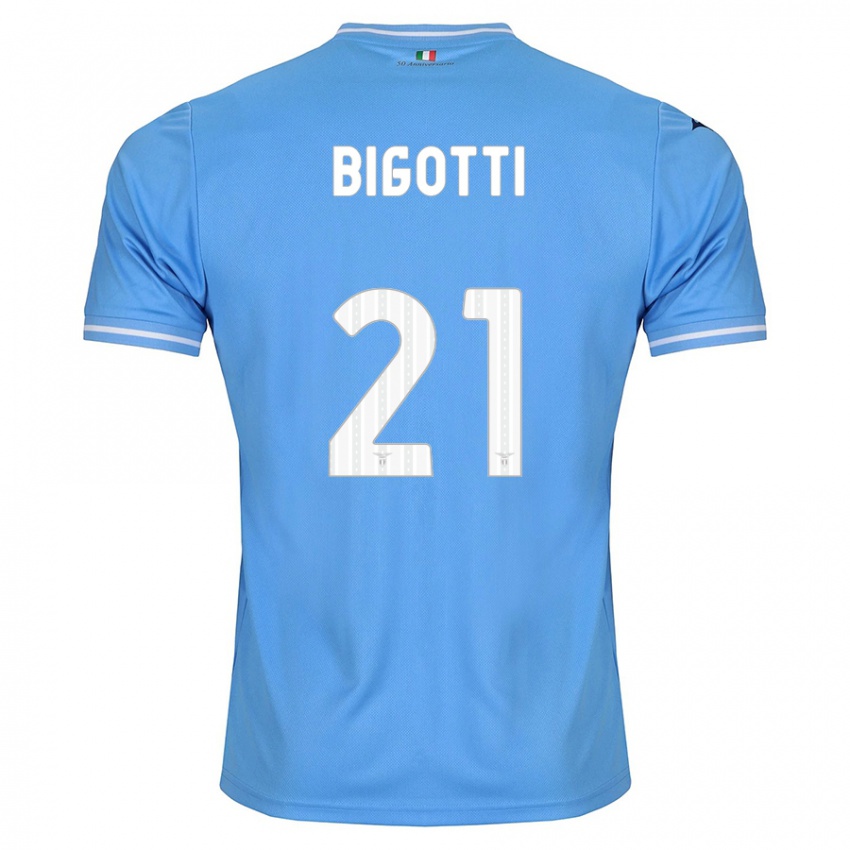 Niño Camiseta Massimo Bigotti #21 Azul 1ª Equipación 2023/24 La Camisa Chile