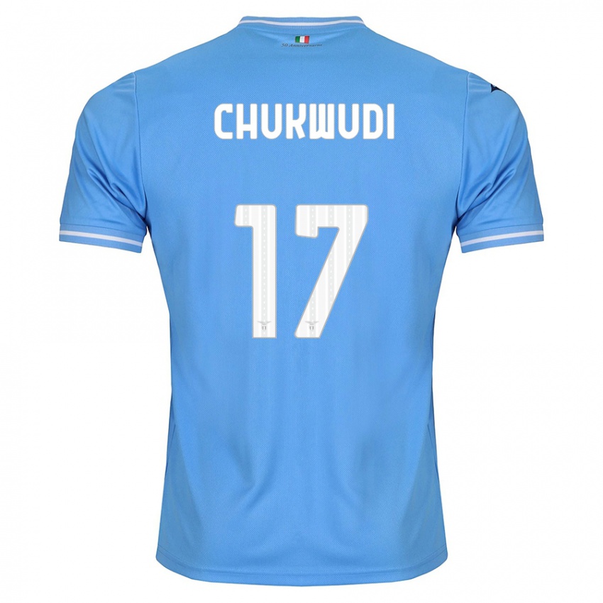 Niño Camiseta Ogonna Franca Chukwudi #17 Azul 1ª Equipación 2023/24 La Camisa Chile