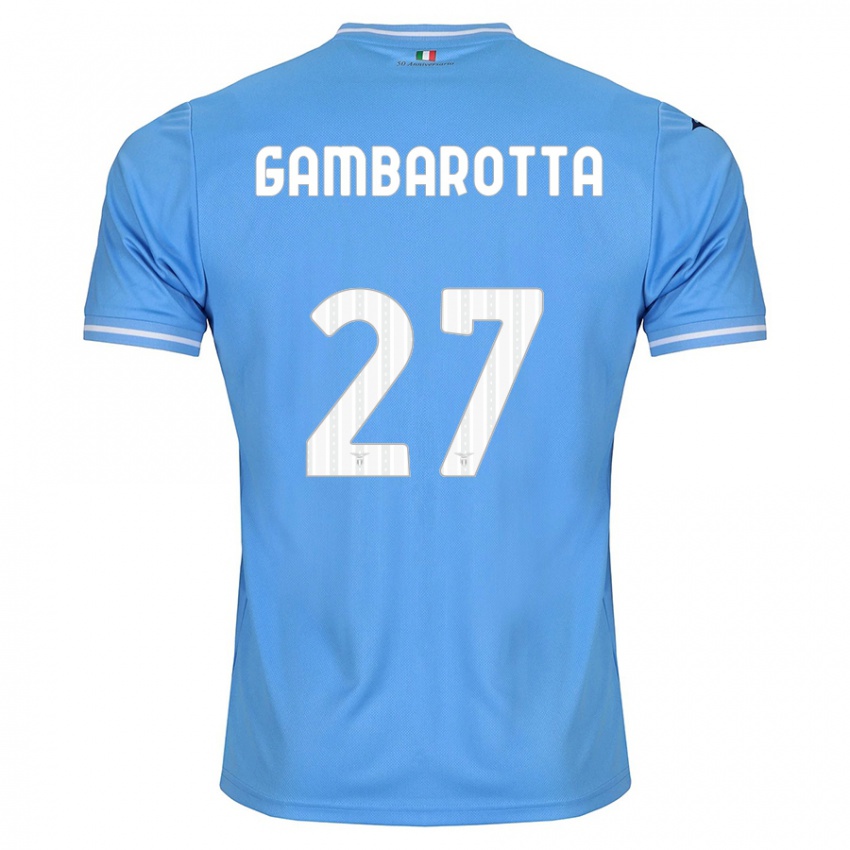 Niño Camiseta Margot Gambarotta #27 Azul 1ª Equipación 2023/24 La Camisa Chile