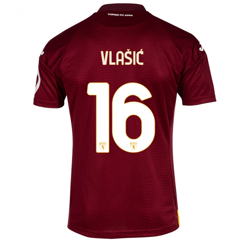 Niño Camiseta Nikola Vlasic #16 Rojo Oscuro 1ª Equipación 2023/24 La Camisa Chile