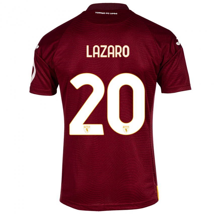 Niño Camiseta Valentino Lazaro #20 Rojo Oscuro 1ª Equipación 2023/24 La Camisa Chile