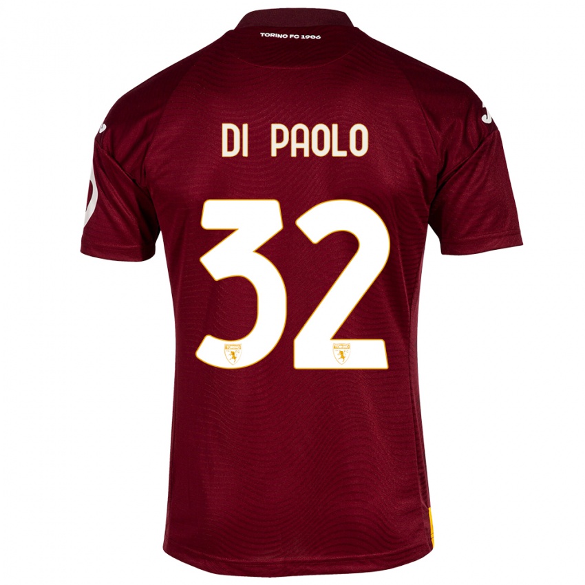 Niño Camiseta Sebastiano Di Paolo #32 Rojo Oscuro 1ª Equipación 2023/24 La Camisa Chile