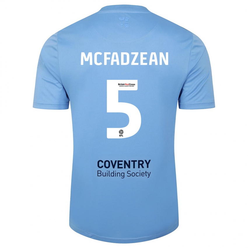 Niño Camiseta Kyle Mcfadzean #5 Cielo Azul 1ª Equipación 2023/24 La Camisa Chile