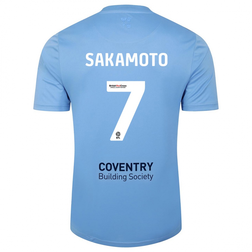 Niño Camiseta Tatsuhiro Sakamoto #7 Cielo Azul 1ª Equipación 2023/24 La Camisa Chile
